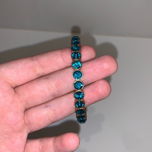 Single Blue Diamond Bangle - Picture 2 of 4